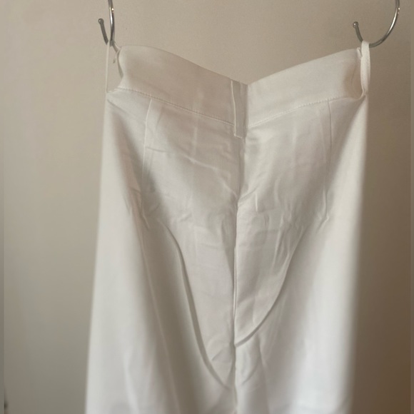 Solid stitch straight leg trousers - White - Picture 2 of 4